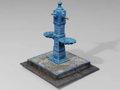 Old Drinking Fountain Free 3D model
