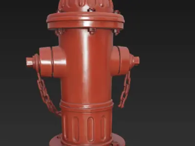Classic Red Fire Hydrant 3D Model Free 3D model