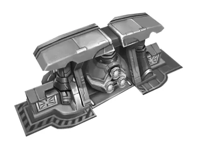 Wall Fortress - Flame Type 08 3D model
