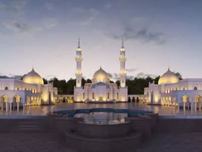 The White Mosque In Bolgar City 3D model
