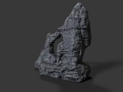 Rock Cliff Low-poly 3D model purchase