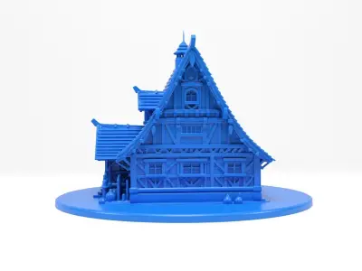Medieval house 3D print model