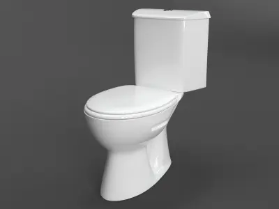 Standard Toilet Carmina Low-poly 3D model