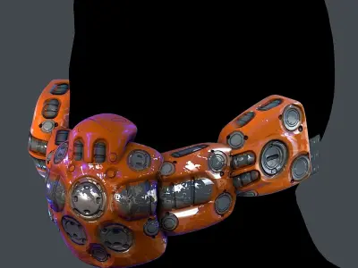 Gas mask helmet 3d model scifi Low-poly Low-poly 3D model