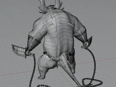 kung fu panda - kai 3d sculpture 3D model