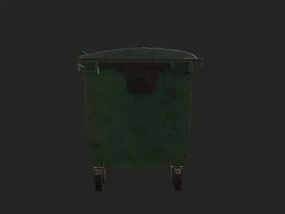 Street Trash Can Dumpster animation  3D model