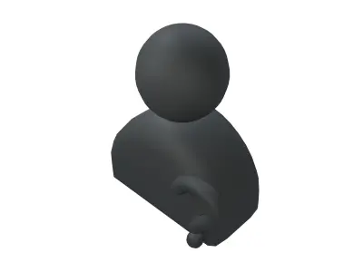 Cant Find User Icon v1 008 Low-poly 3D model
