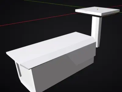 Security Camera CCTV - Low Poly VR AR 3D Model Game Ready Asset Low-poly 3D model