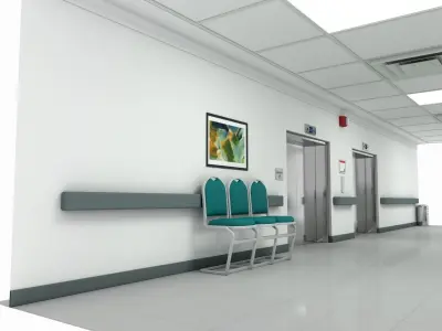 Elevator Lobby Scene MAX 3D model