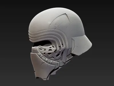 Kylo Ren Helmet  high model 3D model