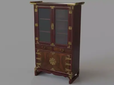 Antique China Cabinet 3D model