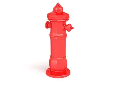Red Fire Hydrant 3D model