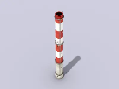 Big Tall Chimney Low-poly 3D model