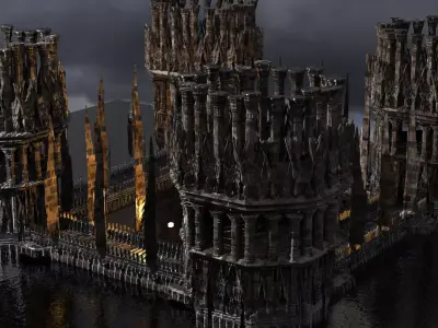 Haunted Ruins Celtic Kitbash 4  3D model
