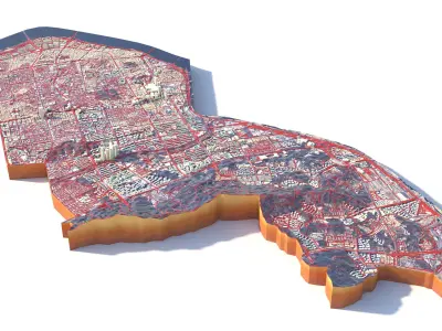 Gangnam District Seoul South Korea 3D model