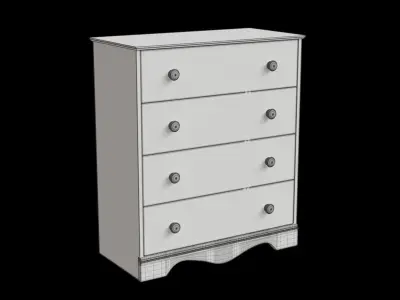 Heavenly 4 Drawers Chest Free 3D model
