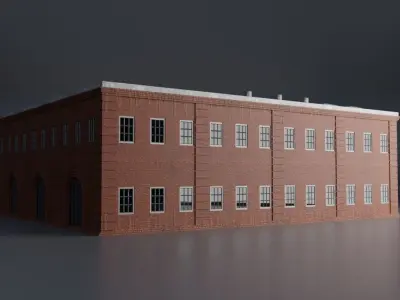 URBAN CITY BUILDING 9 Low-poly 3D model