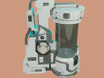 Sci-Fi Capsule Low-poly 3D model