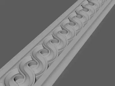 carved baguette 3D model