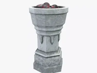 Medieval Torch V30 Low-poly 3D model