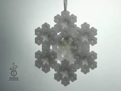 Snowflake fractal pendant 3D print model