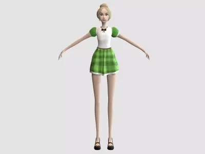 female pretty woman  3D model