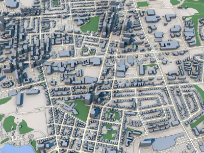Kitchener City Canada 3D model