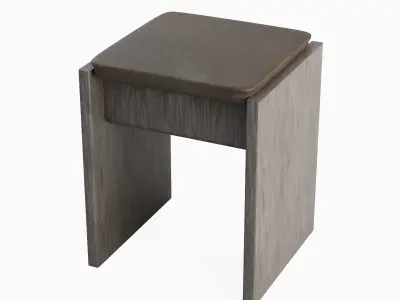Wooden Stool 05 3D model
