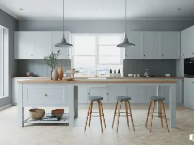 Corona - C4D Scene files - French Country Kitchen Interior 3D model