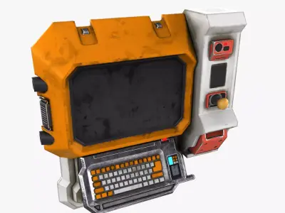 Sci-fi Monitor8 Low-poly 3D model