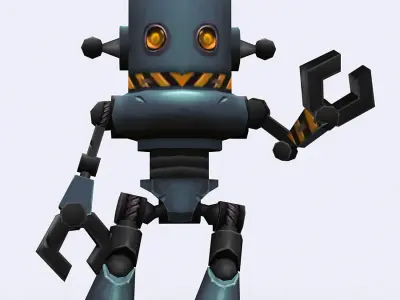 3DRT Chibii-robot 07 Low-poly 3D model