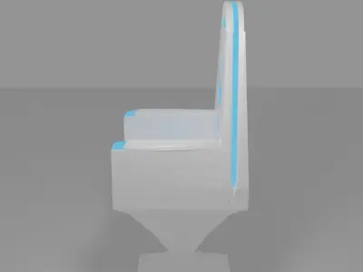 Sci-fi Alien Chair Low-poly 3D model