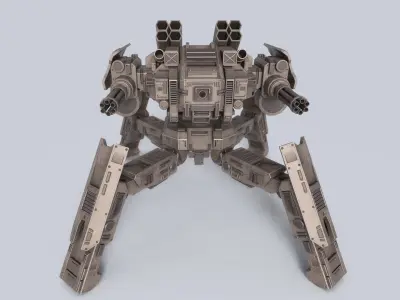 Advance Mech Low-poly 3D model