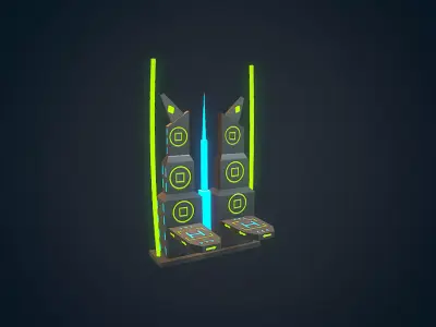 Sci-fi Building - 03 Low-poly 3D model