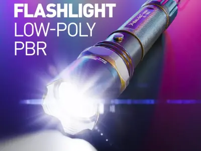 Flashlight X-Balog 99000W BL-T8626 Free low-poly 3D model