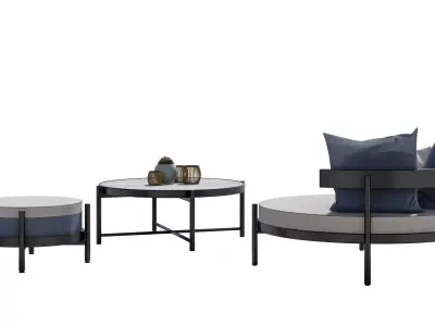 Conjunto de salon de exterior - metal 3D model