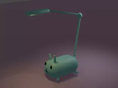 Table lamp doll Low-poly 3D model