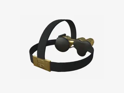 SciFi Glasses J08 Gold - Character Design Fashion Low-poly 3D model