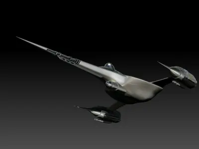 Naboo Star Fighter Mandalorian Version 3D print model