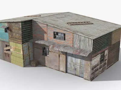 Slum x15 Low-poly 3D model purchase