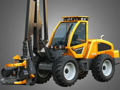 HR46X - Forestry Harvester 3D model