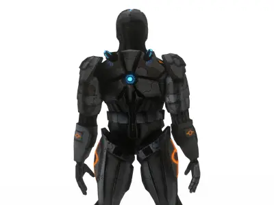 Sentinel Drone Unit Animated Sci-Fi Robot Low-poly 3D model