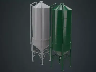 Silo 2A Low-poly 3D model