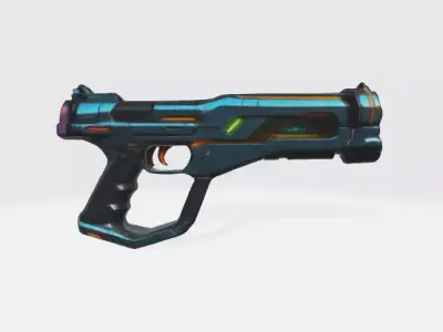 Futuristic sci-fi energy weapon 3D model