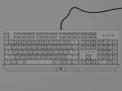 keyboard razer Low-poly 3D model