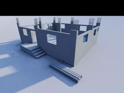 Structural engineering of Concrete frame buildings 3D model