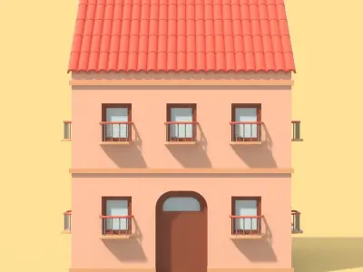 LOW POLY HOUSES house 3D model