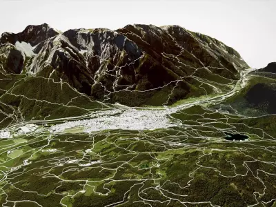 Cityscape Mittenwald Bavaria Germany 3D model