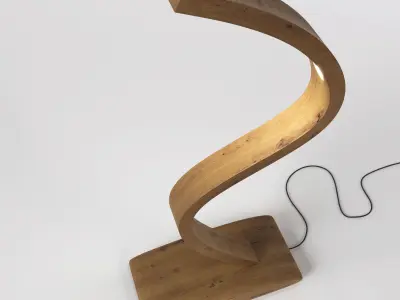 Big wood lamp 3D model