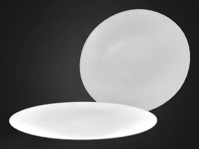 Dining Plate Low-poly 3D model